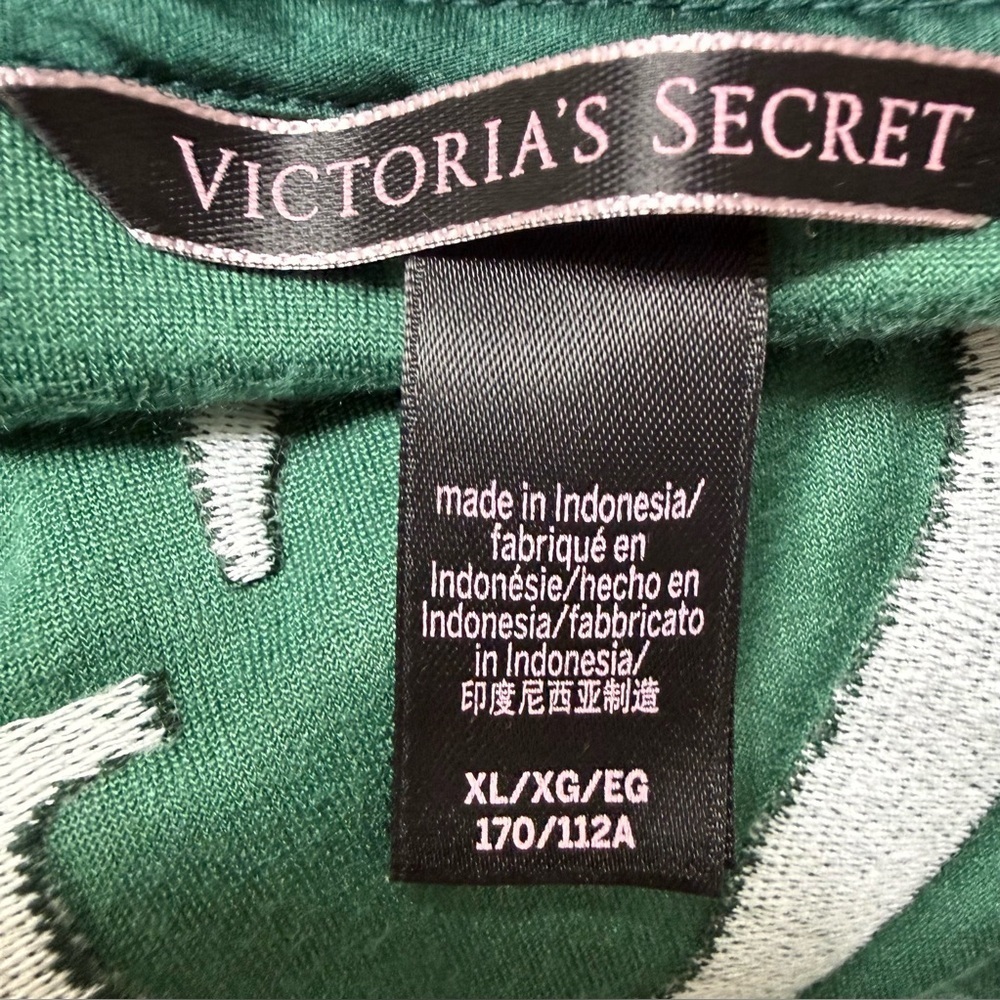 Victoria’s Secret Emerald Green Velour Zip Hoodie XL Plush Velvet Y2K Lounge - Picture 12 of 13